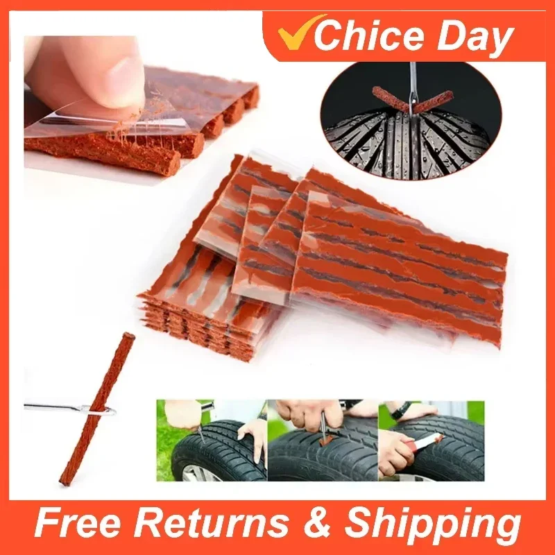 Bandes de réparation de pneus, joints de colle en caoutchouc sans chambre à air pour voiture moto, Kit de crevaison de pneus, mèches, vers, accessoires d'outils Amagi