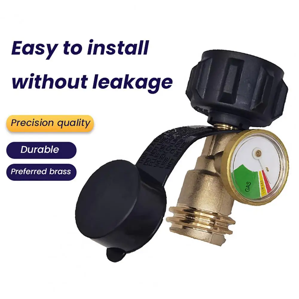 1/2Pcs 9cm Propane Tank Gauge Level Indicator QCC1/ Type 1 Connection Universal 5-40lb Tanks Propane Gauge Color Coded Dial BBQ