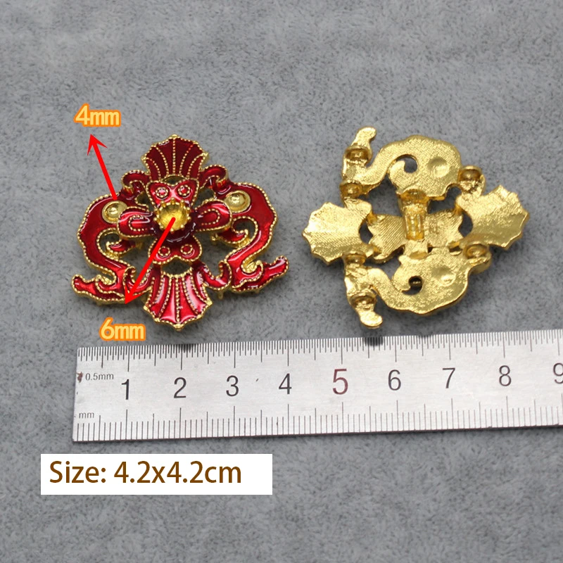 Oil Dripping Cloisonne Phoenix Rising Accessories Acanthus Vine Scroll Flower Filigree Charm Vintage Embellishment Ornate