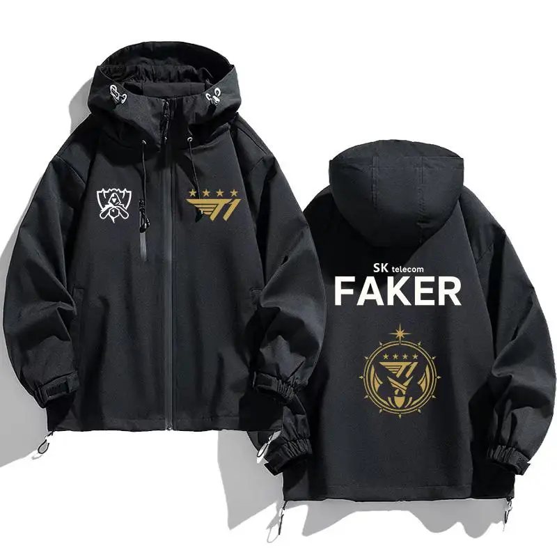 

T T Jaet Windbreaker Four Star ip Memorial Global Finals Faker Hoodie Outerwear Autumn Winter Youth Faion