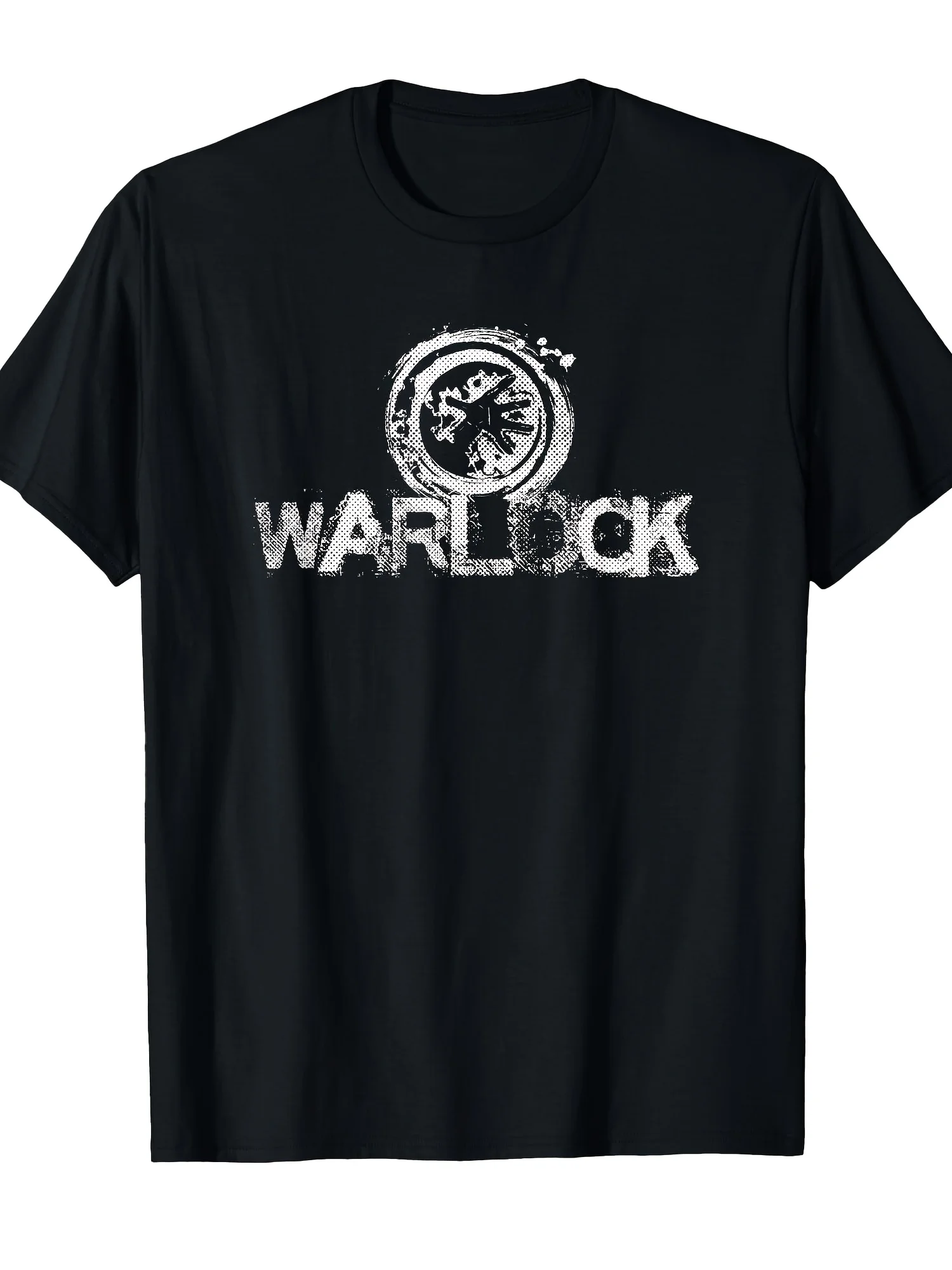 Wow Warlock gamer T-shirt standard fit crew neck, casual and comfortable, short-sleeved, suitable for all seasons, retro style.