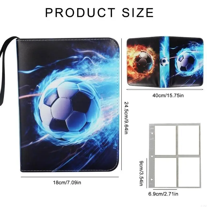 

F19F Football Card Folder 400 Pocket Large Capacity for Safe Storage Collection