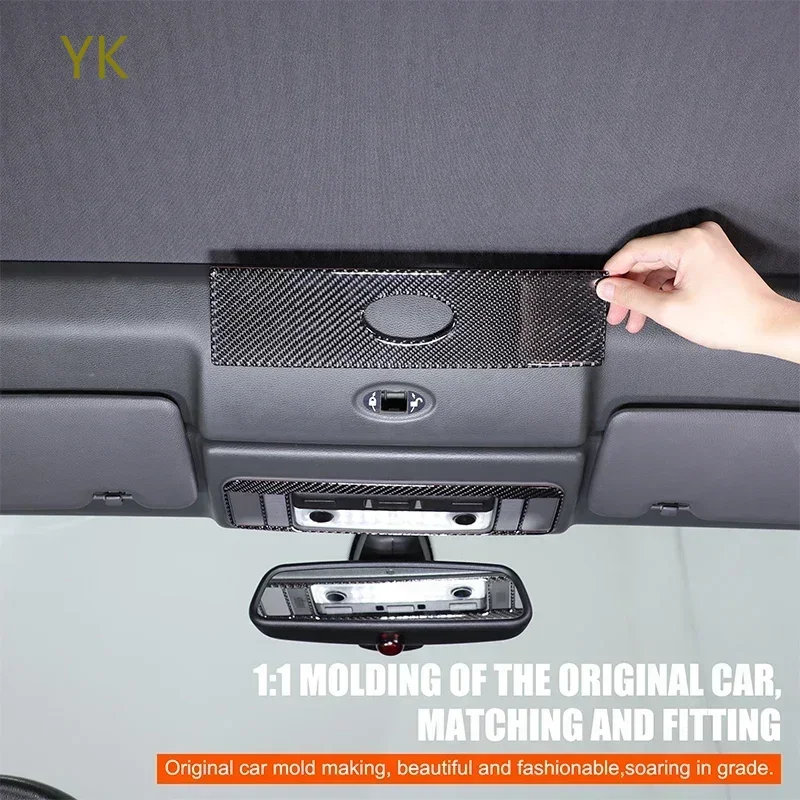 

Soft Carbon Fibre Car Roof Reading Light Frame Cover Trim Sticker Interior Car Accessories For BMW 6 Series M6 E63 E64 2004-2010