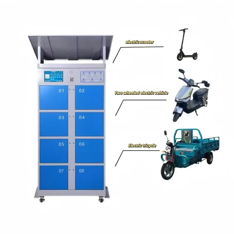 Custom Electric Motorcycle & Car Lithium Battery PD Fast Swap Charging Station Outdoor Smart Battery Cabinet