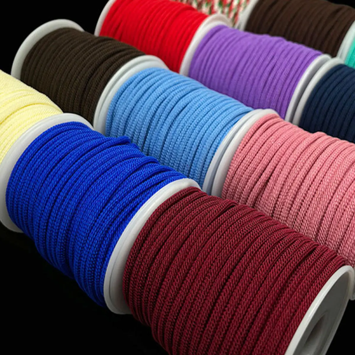 20M 3/4mm Thick Nylon Woven Cord Thread String Strap Solid Hanging Line DIY Braided Rope Handmade Jewelry Crafts Accessories