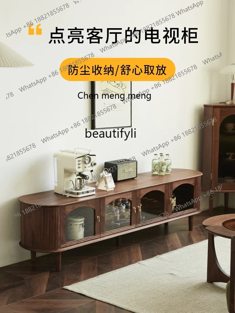 

ss7304TV Cabinet Nordic Retro Domestic Living Room Solid Wood Modern Minimalist TV Stand