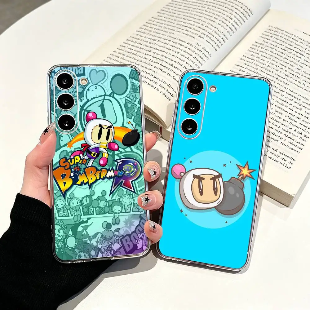 Game-B-Bomberman Clear Soft Silicone Phone Case for Samsung Galaxy A71, A70, A52, A51, A40, A30