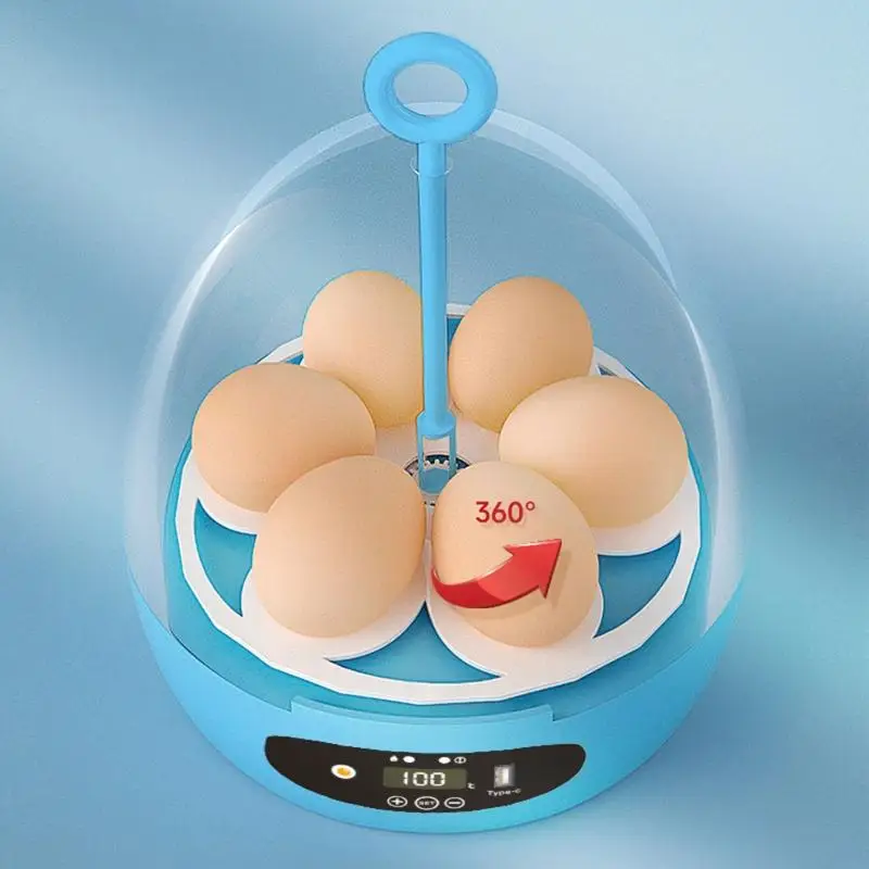 KX4B 6 Eggs Chicken Bird Incubator Eggs Hatching Machine for Hatching Chicken Duck Quail Automatic Intelligent Farm Supplies