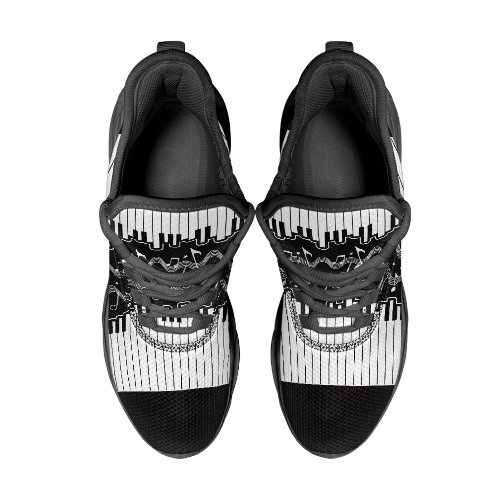 PENSTROLL Piano Notes Pattern Lightweight Running Shoes for Men Mesh & EVA Men's Fashion Sneakers Blade Running Shoes