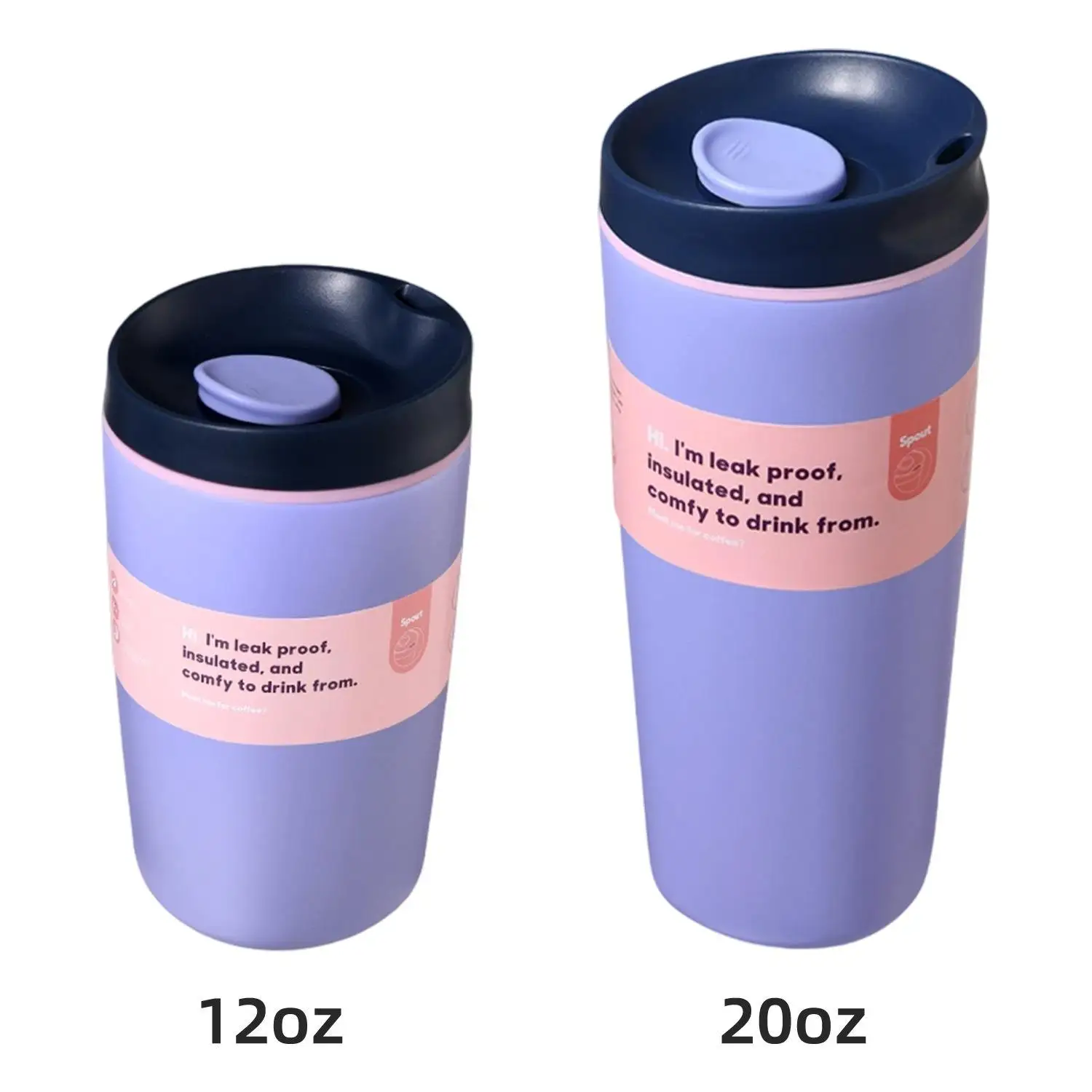 360ml Insulated Coffee Cup with Slide Lid Food Grade Stainless Steel Vacuum Flask Macaron Colors Travel Mug Tumbler