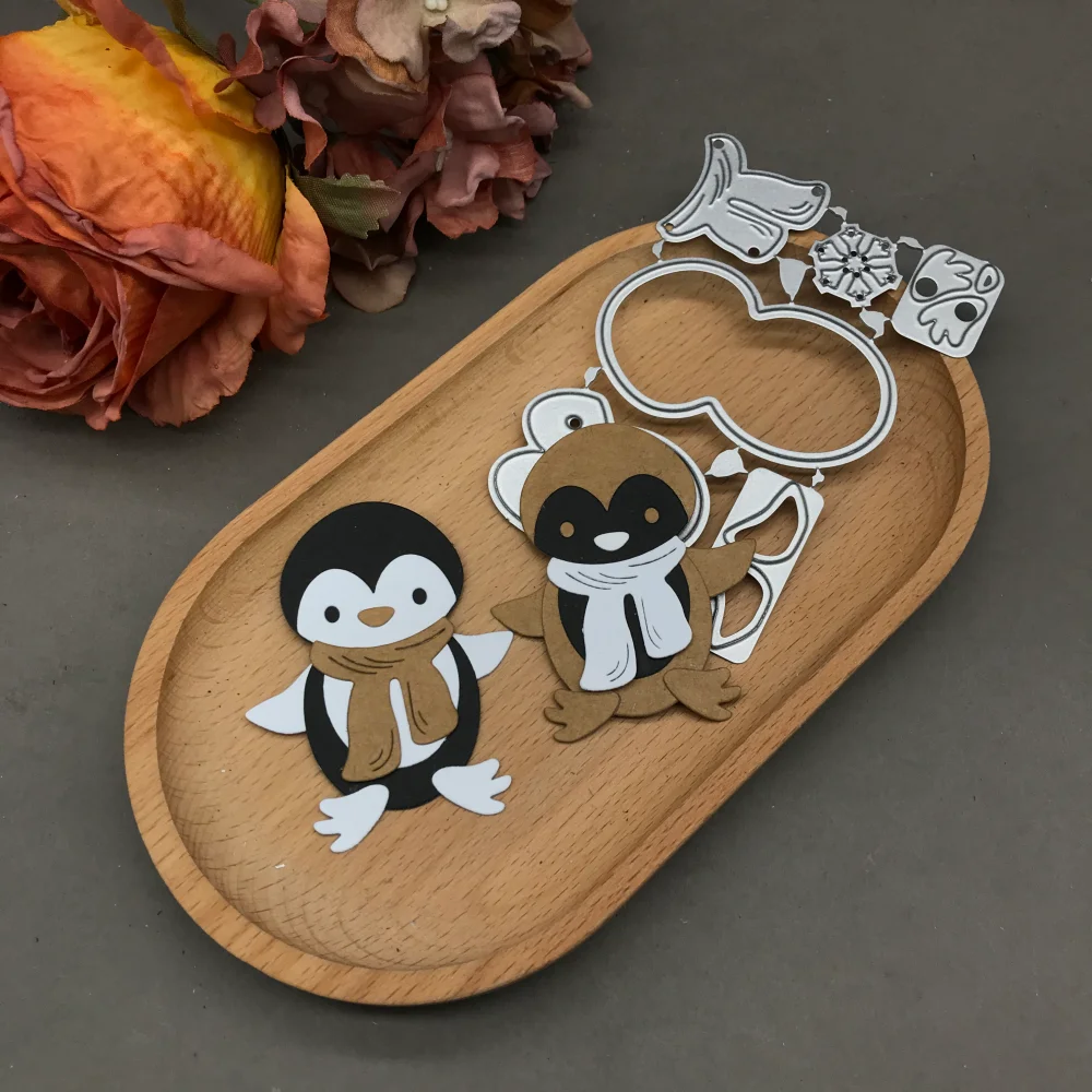 1pcs metal cutting dies cut die mold Cute penguin Scrapbook paper craft blade punch stencils dies