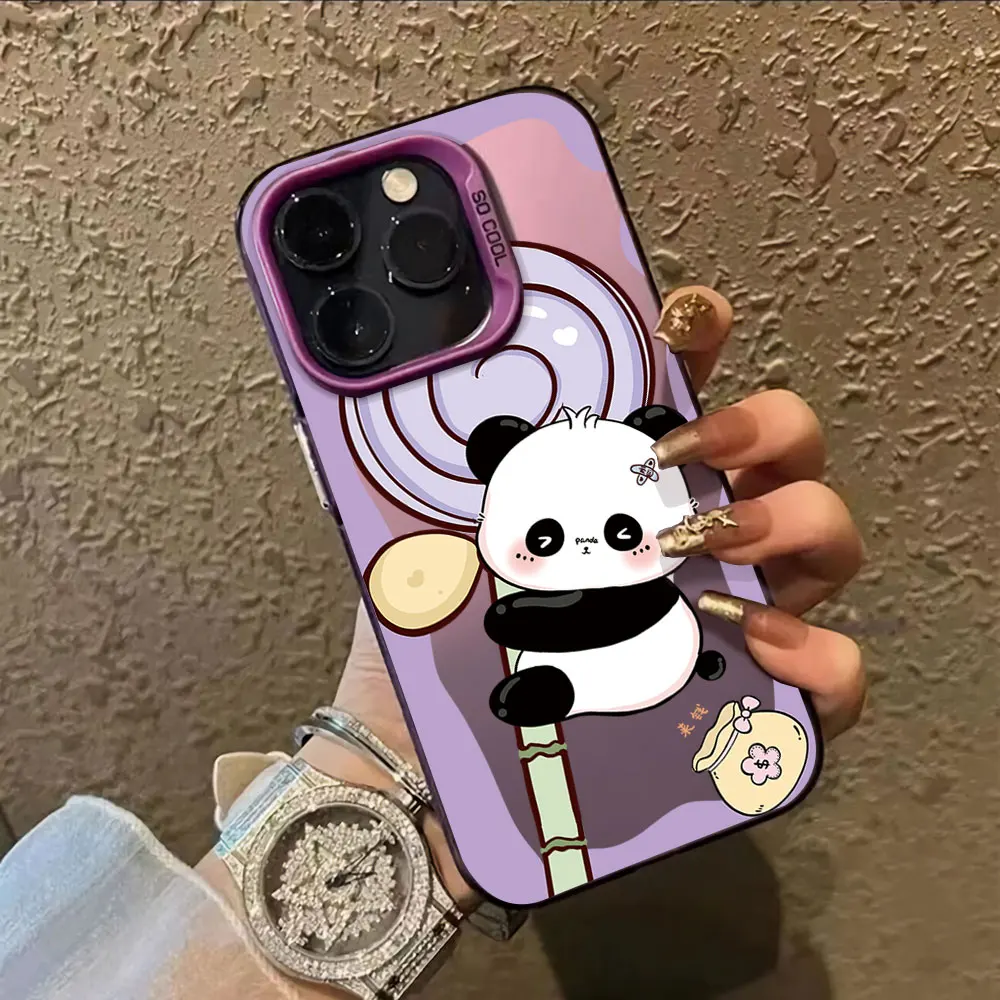 Case For Tecno Spark Go 2024 GO 2023 Spark 20C 10C 10 20 Pro Plus 8C 9 KE5 6 GO 2020 2021 Silver IMD Phone Fundas Cover Panda