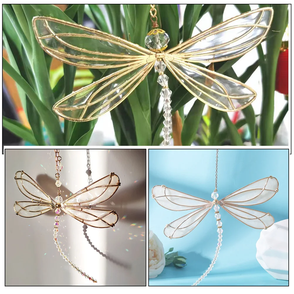 

Crystal Hanging Sun Catcher Ornament Dragonfly Charm Decorative Window Hanging Decor Garden Gift Crystal Sun Catcher for Window