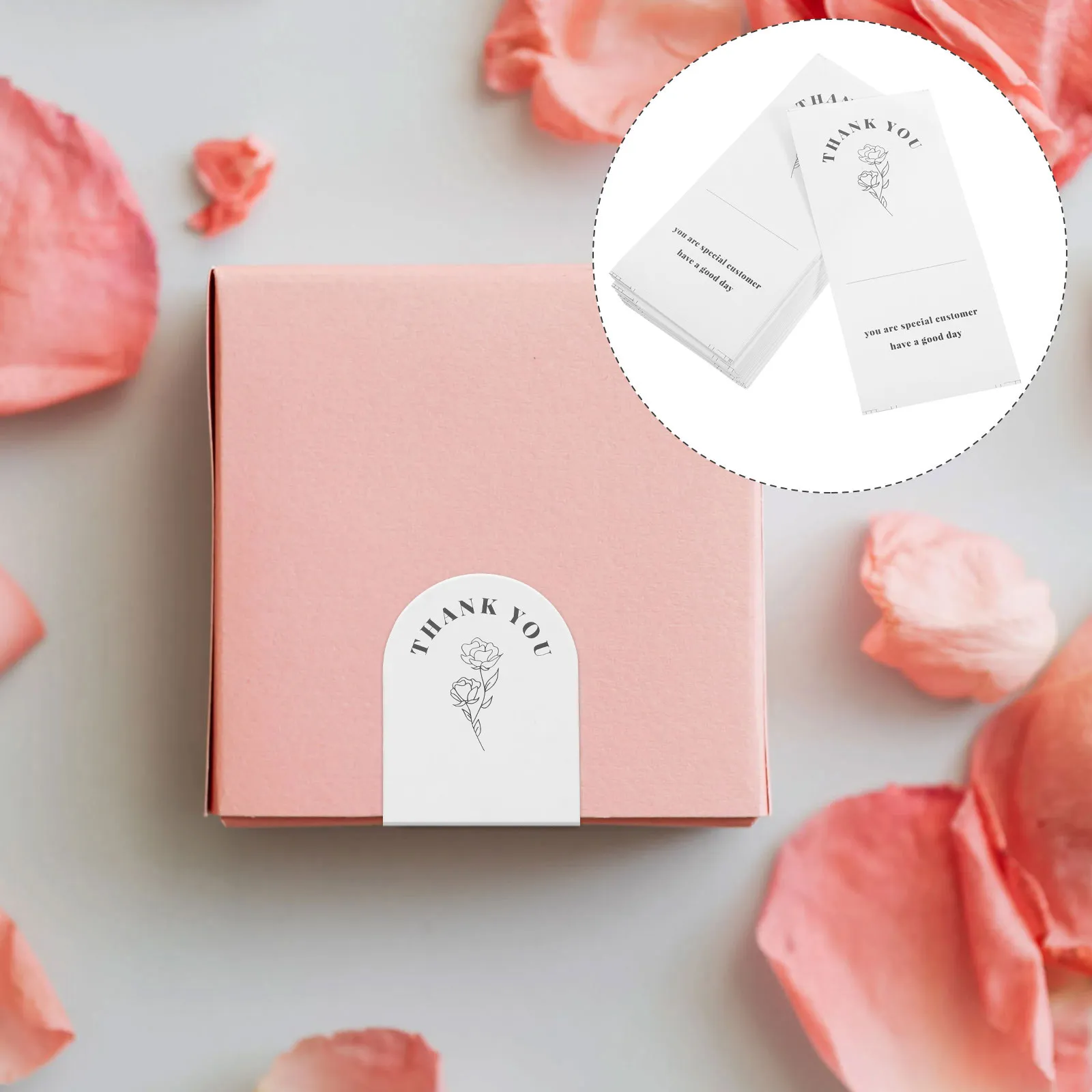 

50Pcs Elegant Thank You Stickers Premium Anti-Wear Adhesive Decals for Food Bags Wrapping Sealing Notebook Door Window Small