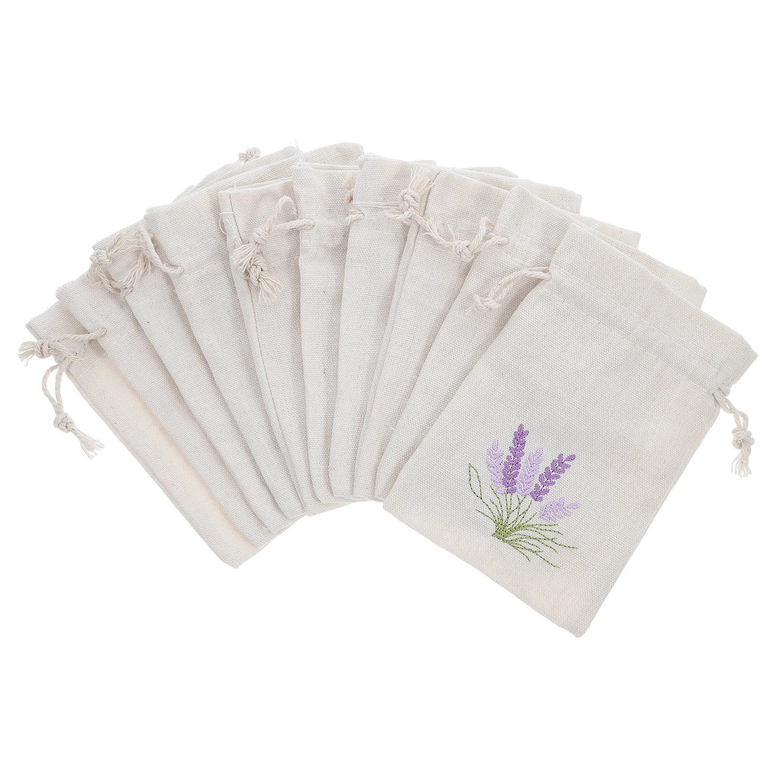 

10 Pcs Jewelry Bag Empty Sachet Shopping Wardrobe Cotton Bags Small Drawstring for Lavendar