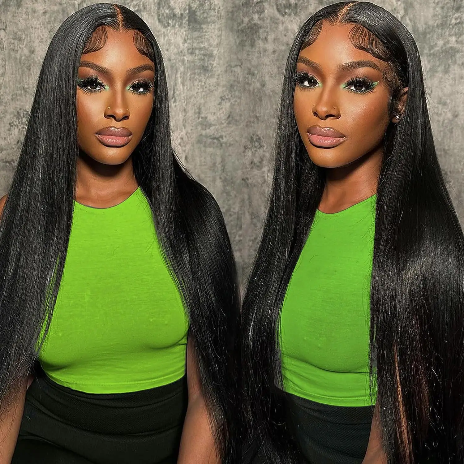 360 Human Hair Lace Frontal Wigs Straight Lace Front Wigs 13x6 Bone Straight Human Hair Wigs 30 32 34 36 Inch HD 4x4 Closure Wig