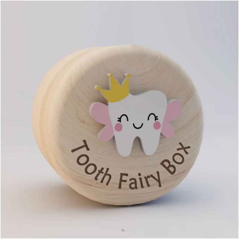 Organizer for Baby Teeth Wooden Box First Tooth Baby Tooth Boxes Replacement Preservation Collection Commemorative Box