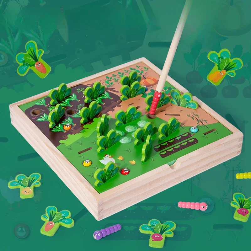 Bebê montessori educação ocupado jogos de tabuleiro quebra-cabeça puxar rabanete cor de madeira cognição brinquedo sensorial blocos de construção da criança brinquedos