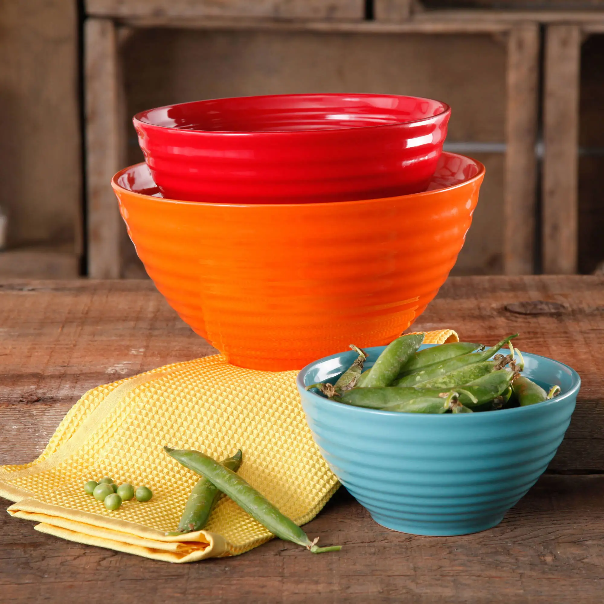 

Flea Market Ceramic Bowl Set 3-Piece Tableware
