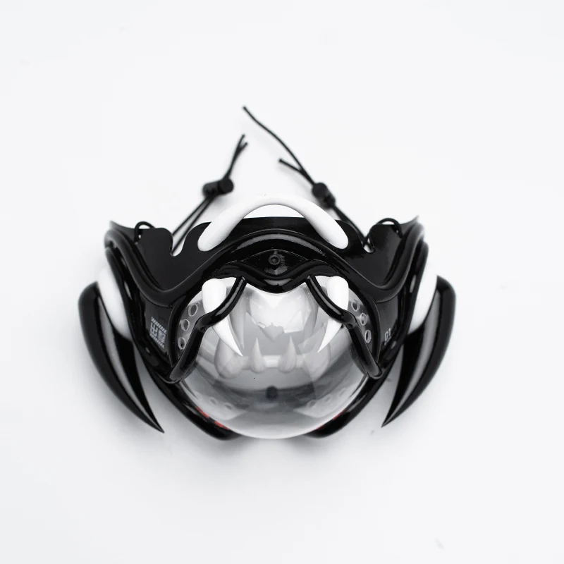 Cyber Mechanical Punk Mask Fish Cosplay Technological style Cosplay Punk Mask Warrior Half a face Mask Props For Men Women Cools