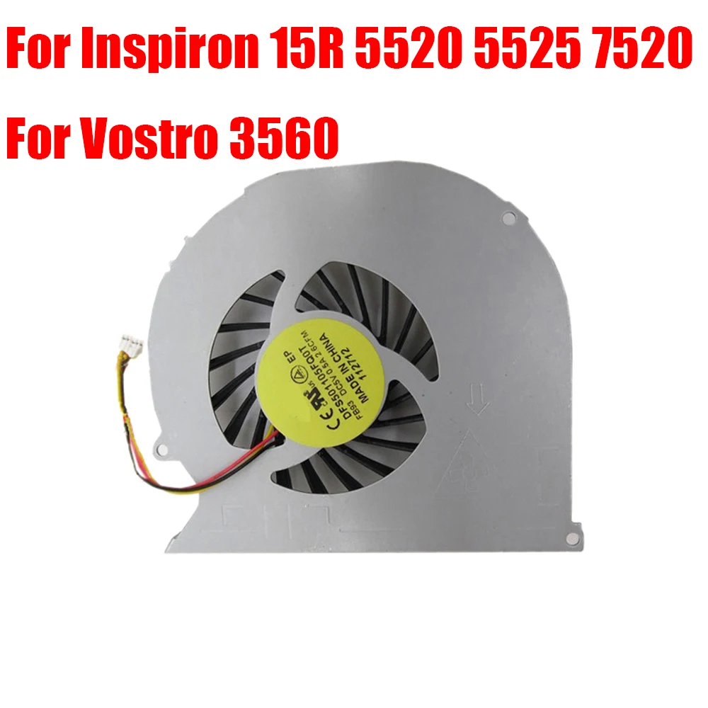 

Laptop CPU Fan For DELL For Inspiron 15R 5520 5525 7520 For Vostro 3560 DFS501105FQ0T FB93 DC5V 0.5A New