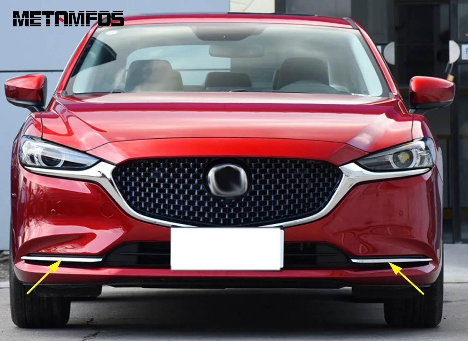 For Mazda 6 M6 Atenza 2019-2022 2023 2024 Carbon Fiber Front Fog Light Lamp Eyelid Eyebrow Foglight Molding Trim Car Accessories