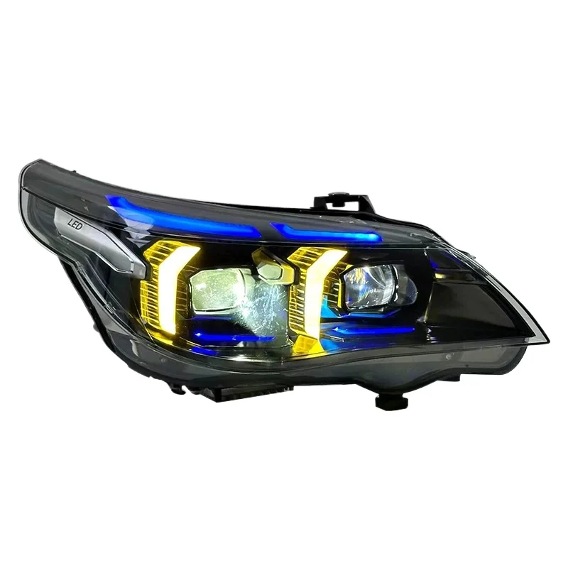 

Headlight Assembly for BMW 5 Series E60 2003-2010 Blue Eyebrow LED DRL Turn Signal Modified Thunder Style Headlamp