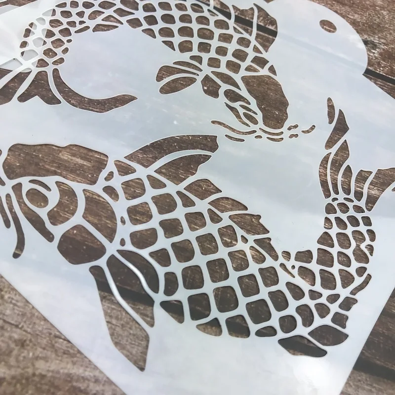 1Pcs 15x17.5cm Auspicious Pattern Hollow Template Baking Bread Pastry Sugar Sieve Mold Fondant Cake Graffiti Painting Template