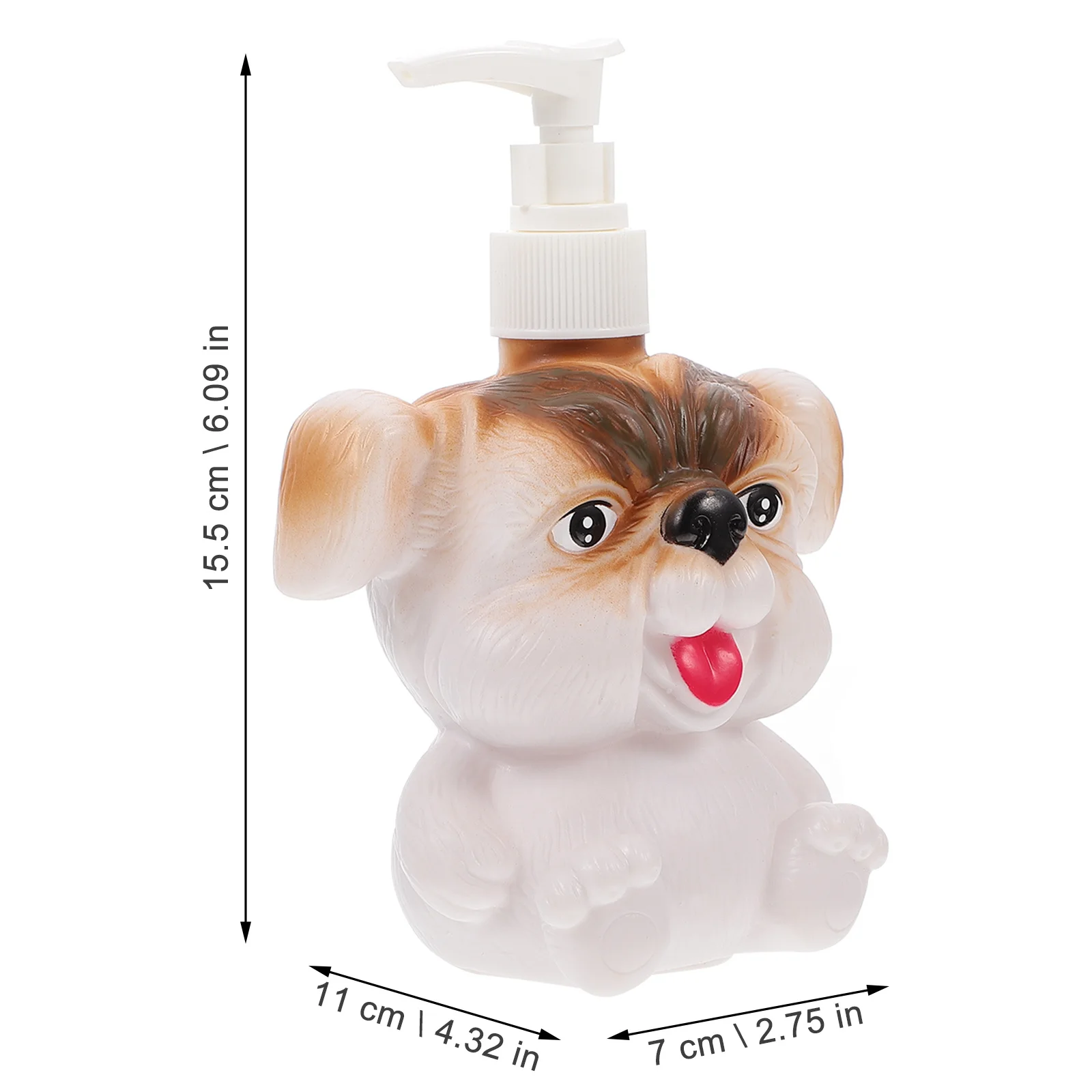 1 قطعة زجاجة محلول محمولة صغيرة على شكل كلب حاوية شامبو للسفر الحمام عنبر غرامة المواد إعادة الملء موزع