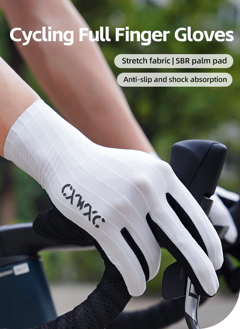 CXWXC Fahrradhandschuhe Vollfinger Fahrrad Sporthandschuhe Herren Damen Touchscreen Atmungsaktiv Fitnessstudio Motorrad Camping Wandern Fäustlinge – Detail 1