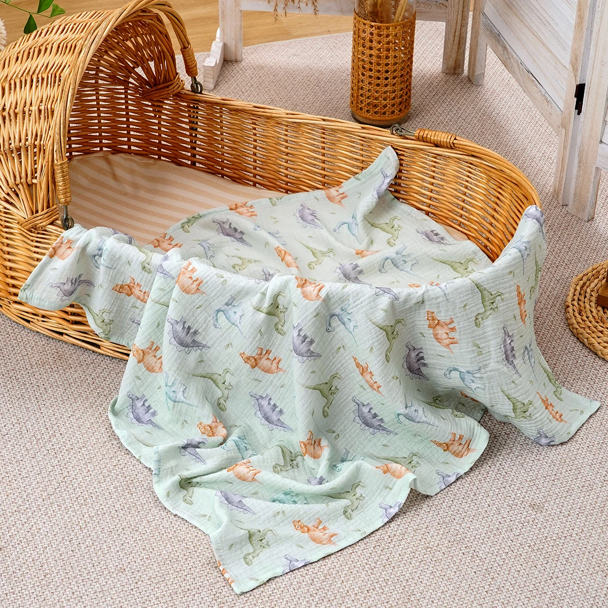 HappyFlute 80x80 سنتيمتر الطفل بطانية عالية الجودة طباعة الشاش القطن الكشمير مزيج سوبر لينة 2 طبقة بطانية مريحة للرضع