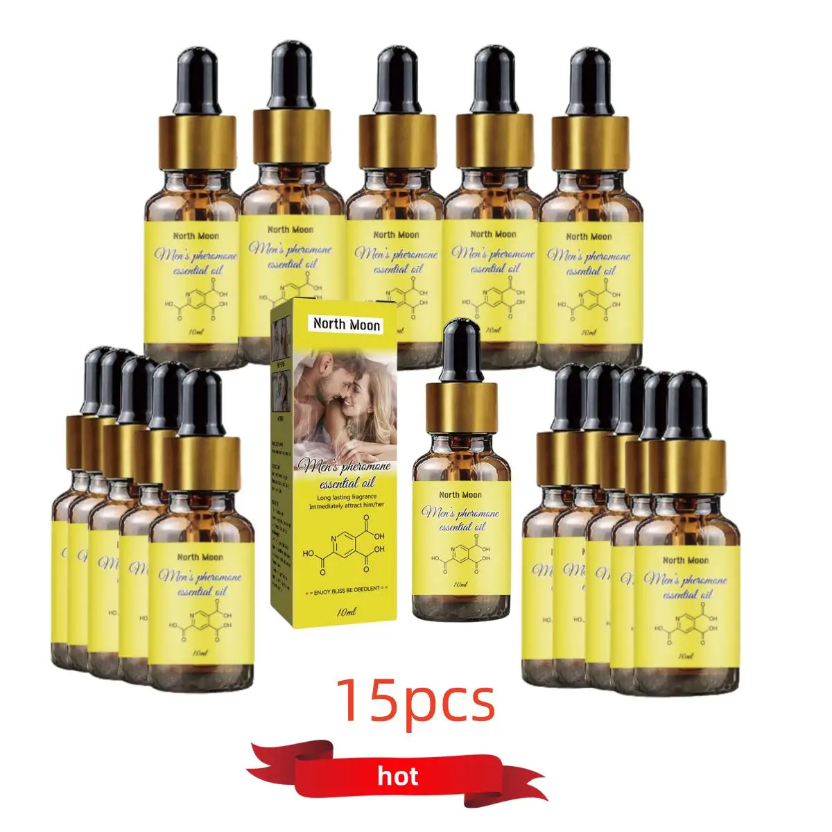 15PCS Pheromone Infused Essential Oil 10ml Pheromone Oil For Men To Attract Women Unisex Fragrance Oil Pheromone Oil Smell