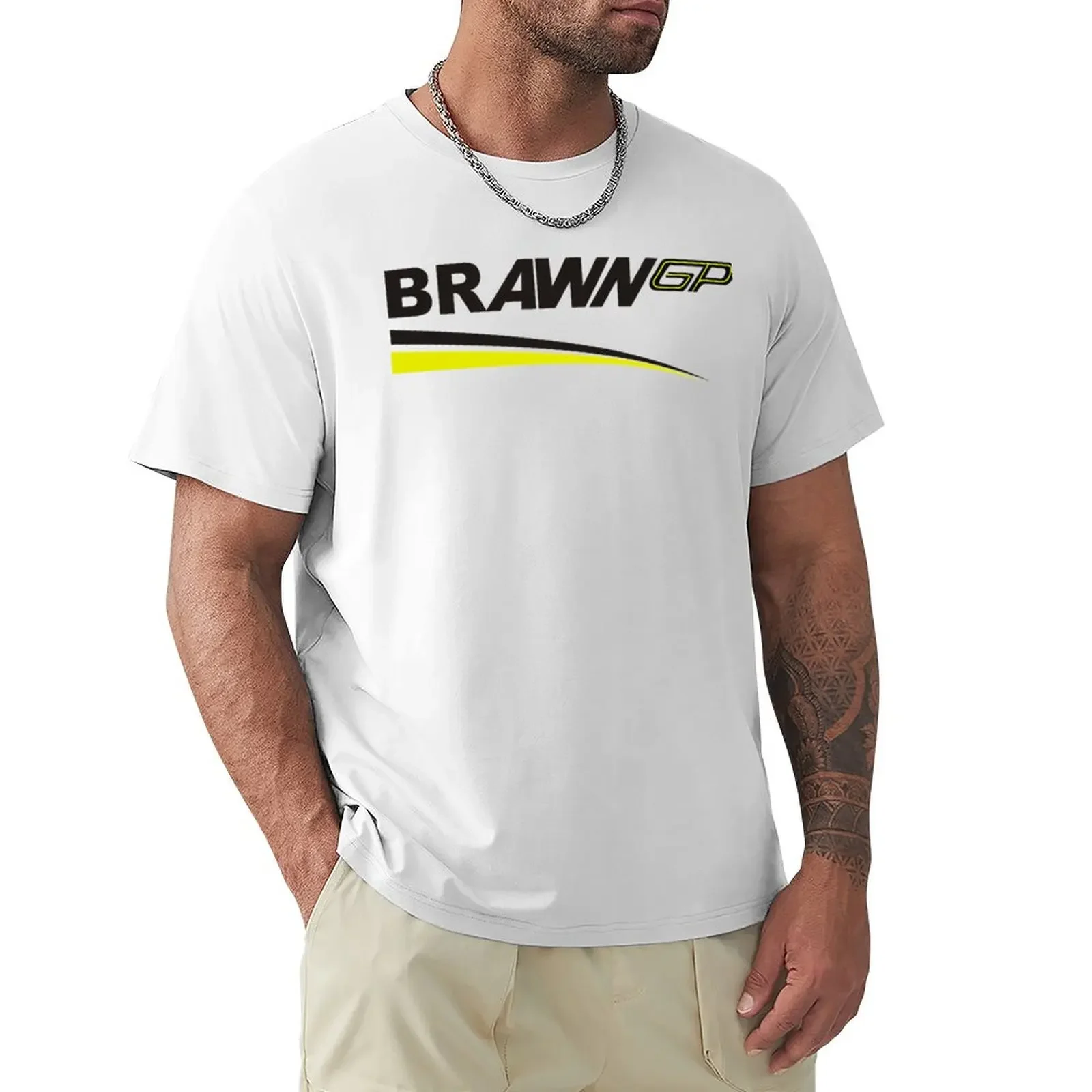 Brawn GP футболка аниме вещи летний топ Винтажная футболка для мужчин