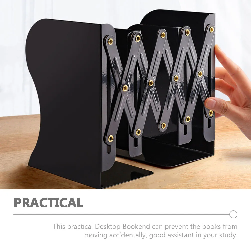 

Retractable Desktop Bookend Sturdy Metal Book Ends for Shelves Heavy Duty Book Organizer for Home Office Study Room Use