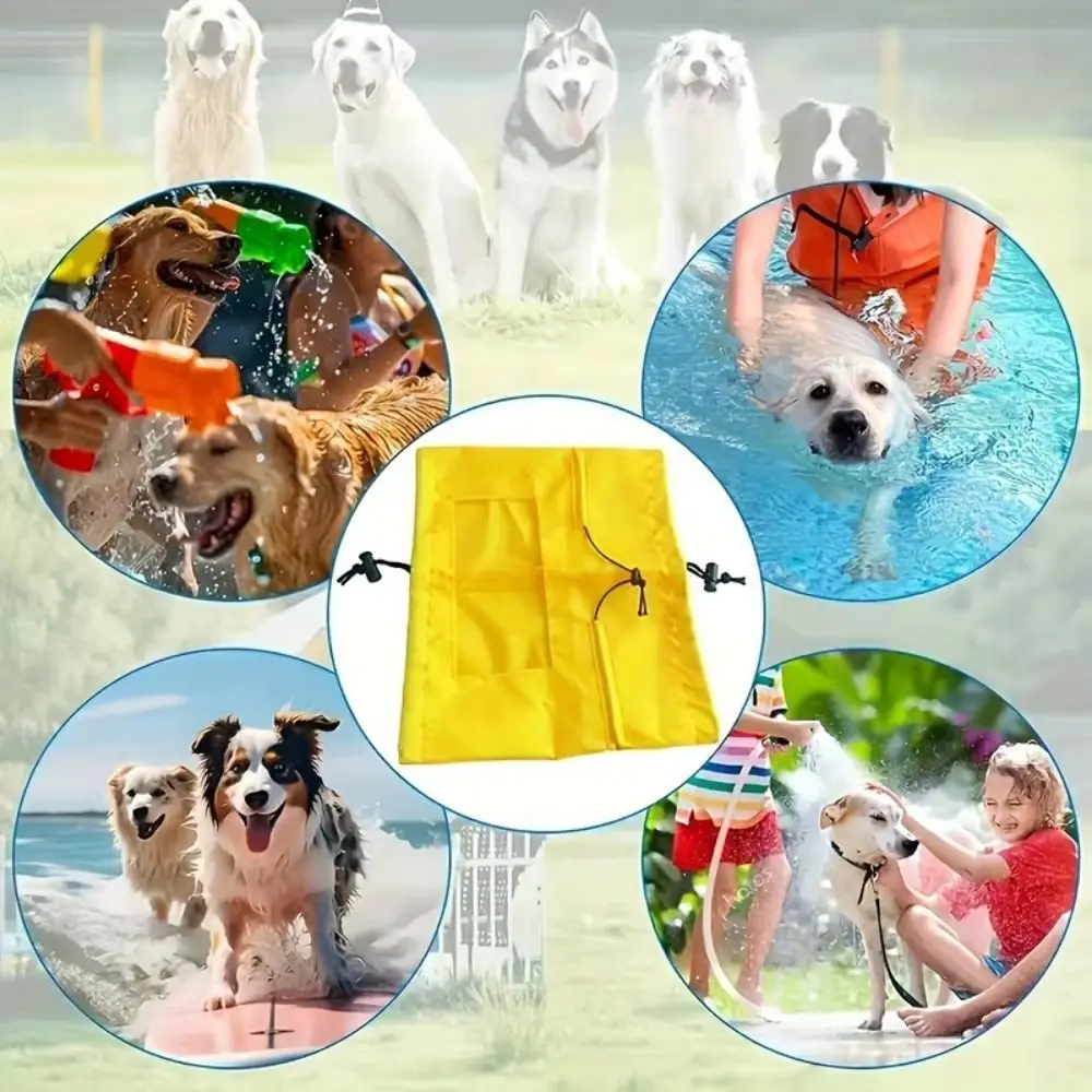 Foldable Dog Ear Protection Hat Portable Adjustable Buckle Pet Waterproof Head Cover Soft Elastic Waterproof Pet Bath Cap