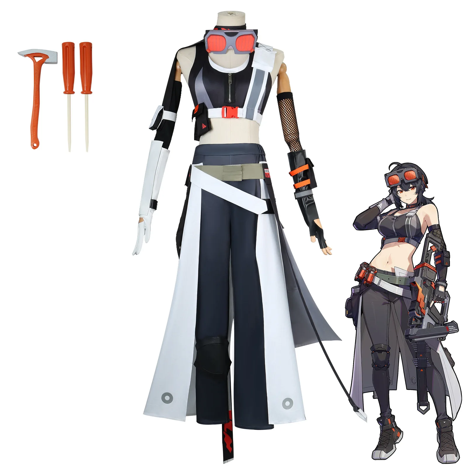 

Juequ Zero Cosplay Costume for Bai Zhi Heavy Industry's Grace Howard, Featuring Anime and Manga Style Clothing.