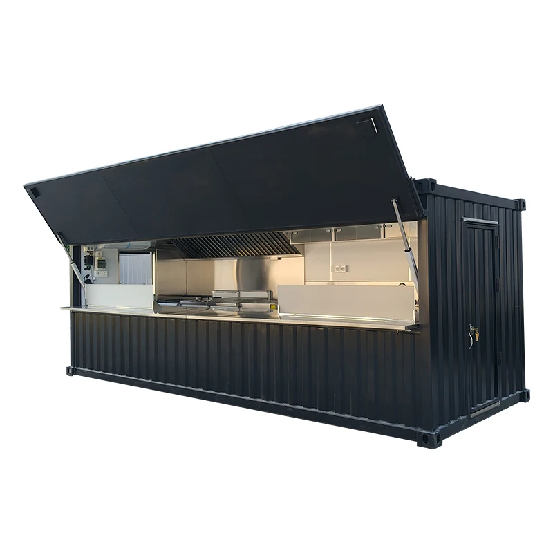 Portable steel container kitchens for mobile catering solutions, eco-friendly 20ft/40ft multipurpose units