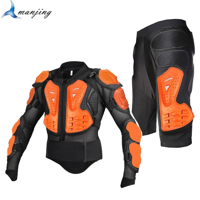 

Men Reflecting Motorcycle jacket Armor Roller Skating Skiing Snowboarding Full Body Guard body Armour Net Clothing Breathable