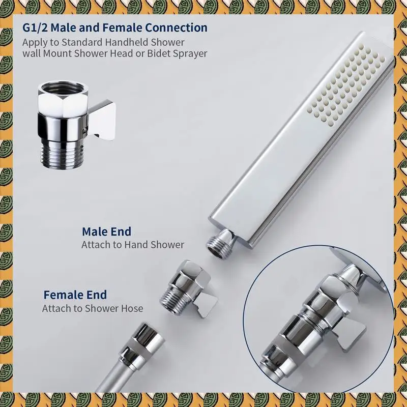 

A77I 3X запорный клапан контроля расхода воды, латунный регулируемый регулятор давления воды для ручной насадки для душа и распылителя для биде