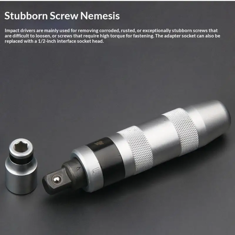 7/13Pcs Manual Reversible Impact Driver Set - Phillips/Slotted Bits & Extractor for Stubborn Screws