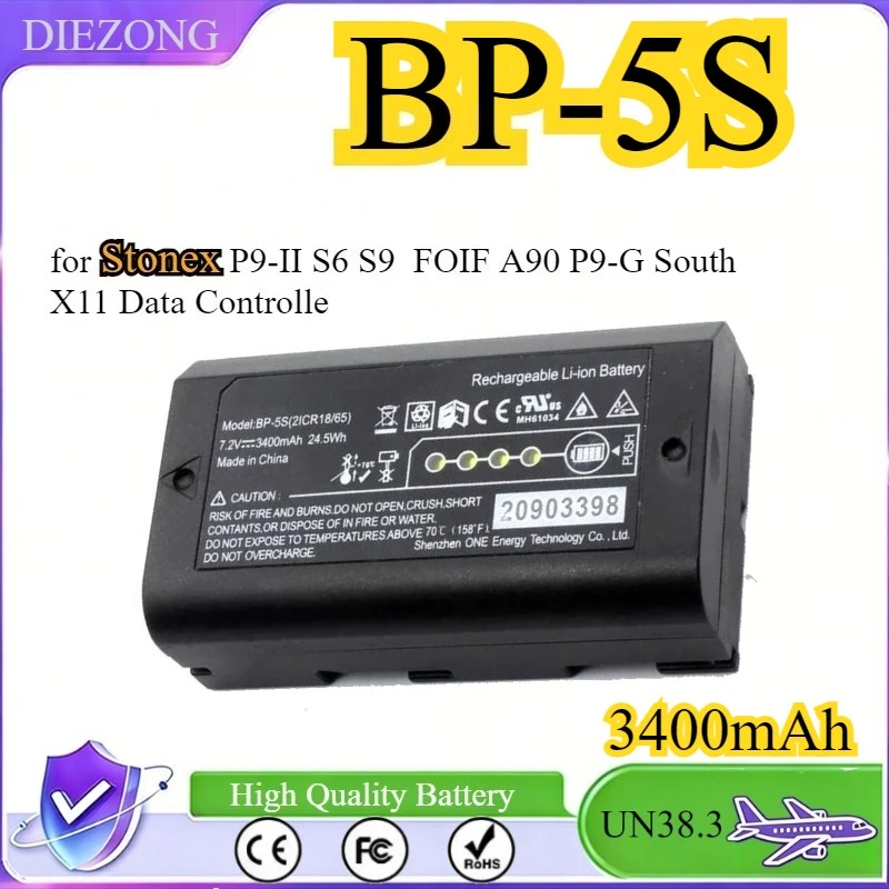 2Pcs STONEX BP-5S Battery for Stonex P9-II S6 S9  FOIF A90 P9-G South X11 Data Controlle, New BP-5S Battery