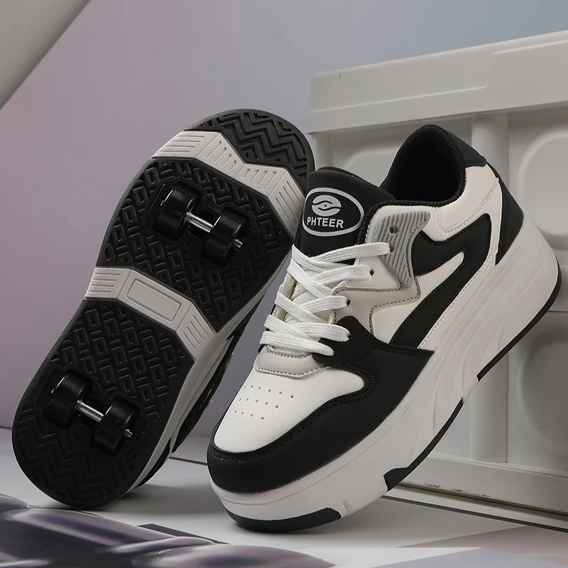 

Детские теплые каблуки (новинки): зимне-осенние невидимые 4-колесные выдвижные роликовые туфли для мальчиков и девочек