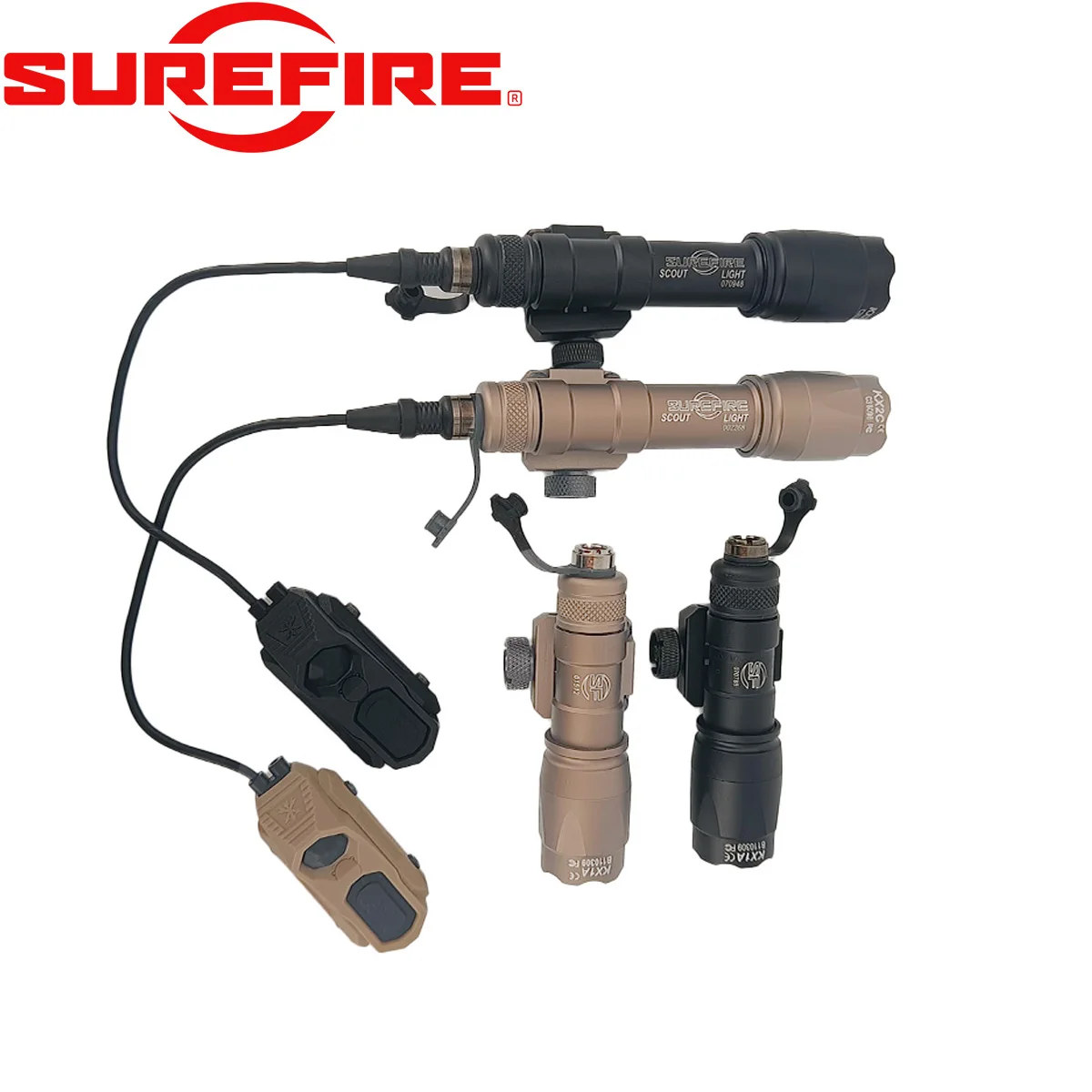 Lampe torche Surefire M300 M600 Airsoft Scout Light pour fusil AR15 avec support UNITY et interrupteur à pression à distance double fonction AXON