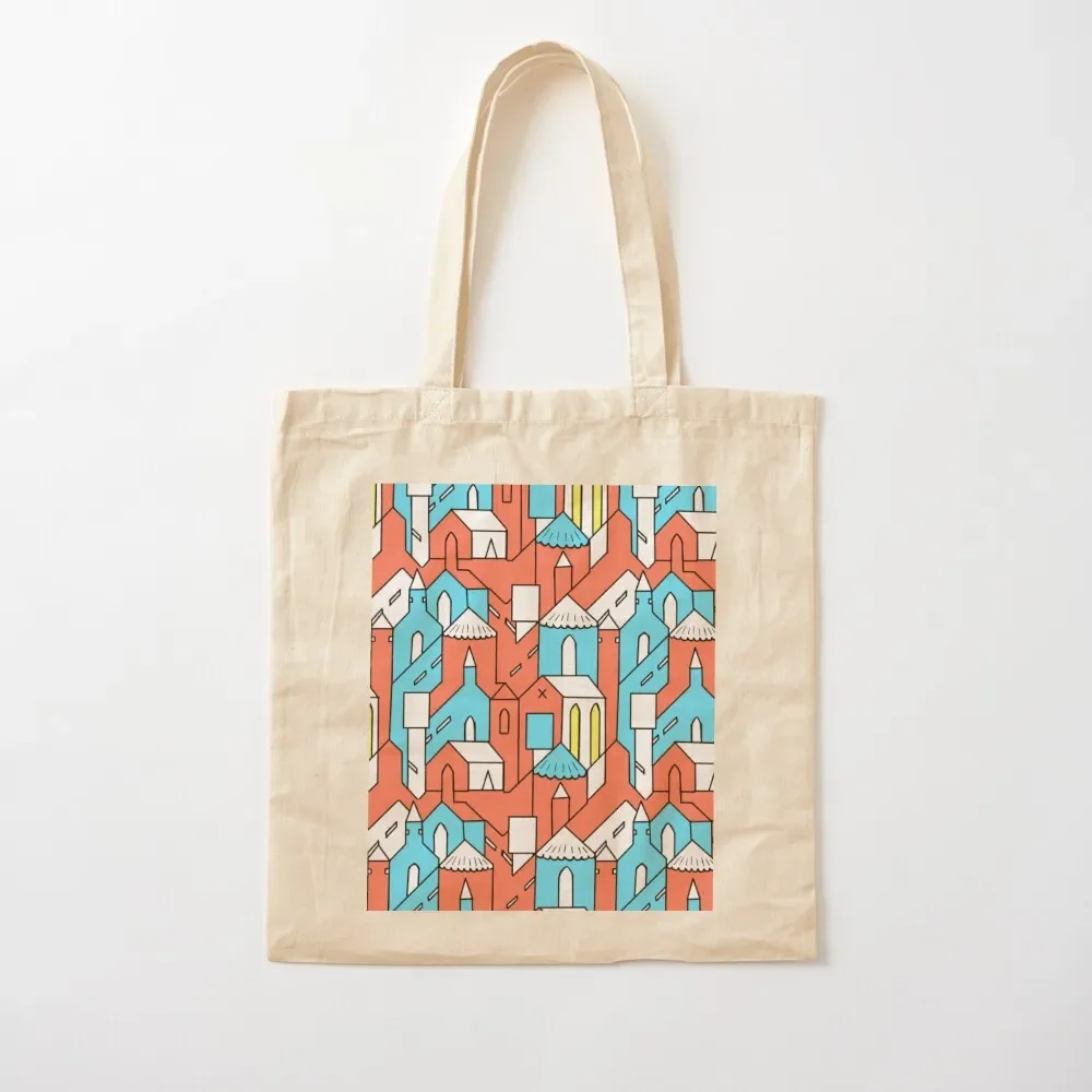 

Motorway Churches - continuous, repeating Tote Bag woman shopping bag reusable shopping bag foldable reusable