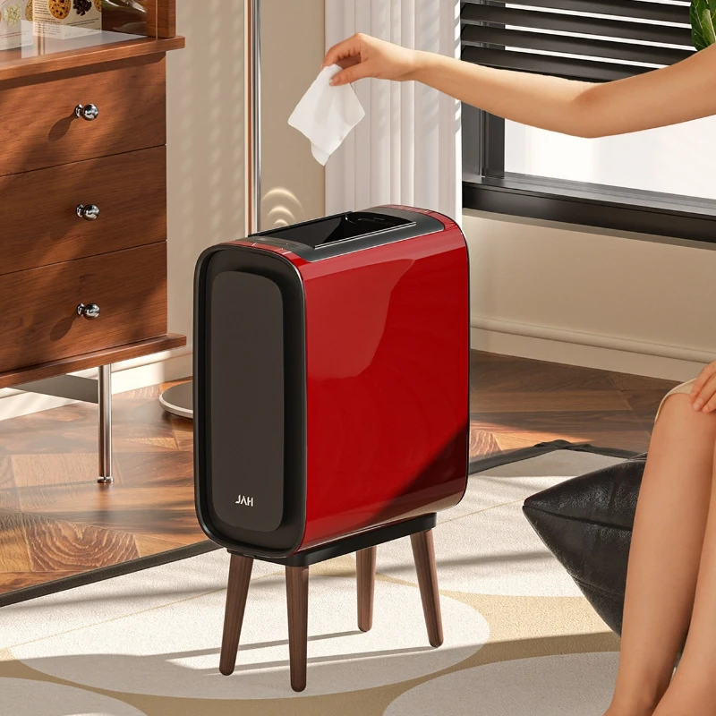 

Smart Sensor Trash Can Stainless Steel Waste Bin Automatic High Feet with Lid Garbage Bins Narrow Wastebasket Kitchen Dustbin
