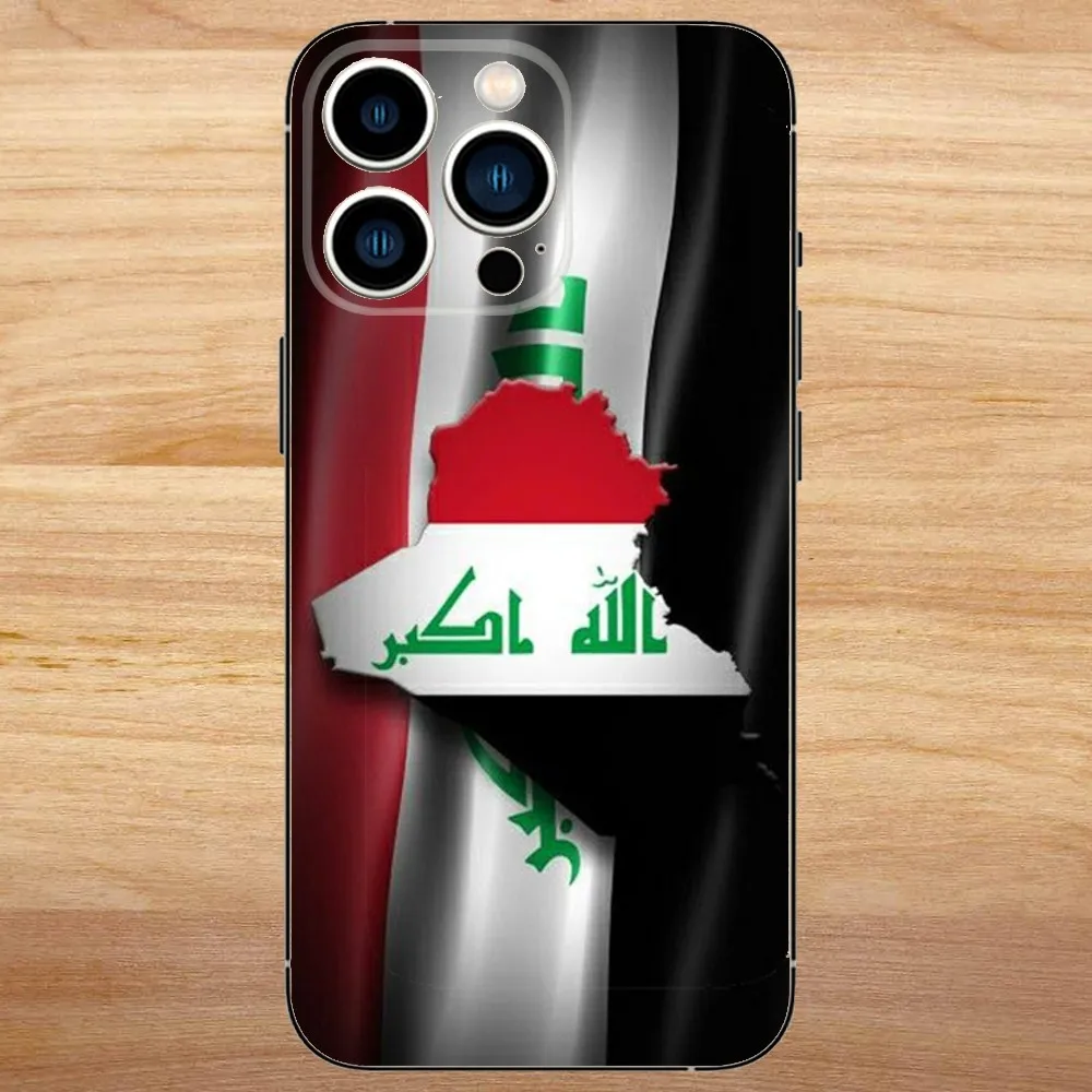 Nation Iraq Flag Phone Case For iPhone15,14,13,12,11,Pro,Max,Plus,Mini,X,XS,XR,8,7,6,S,Plus,SE Soft Black Case