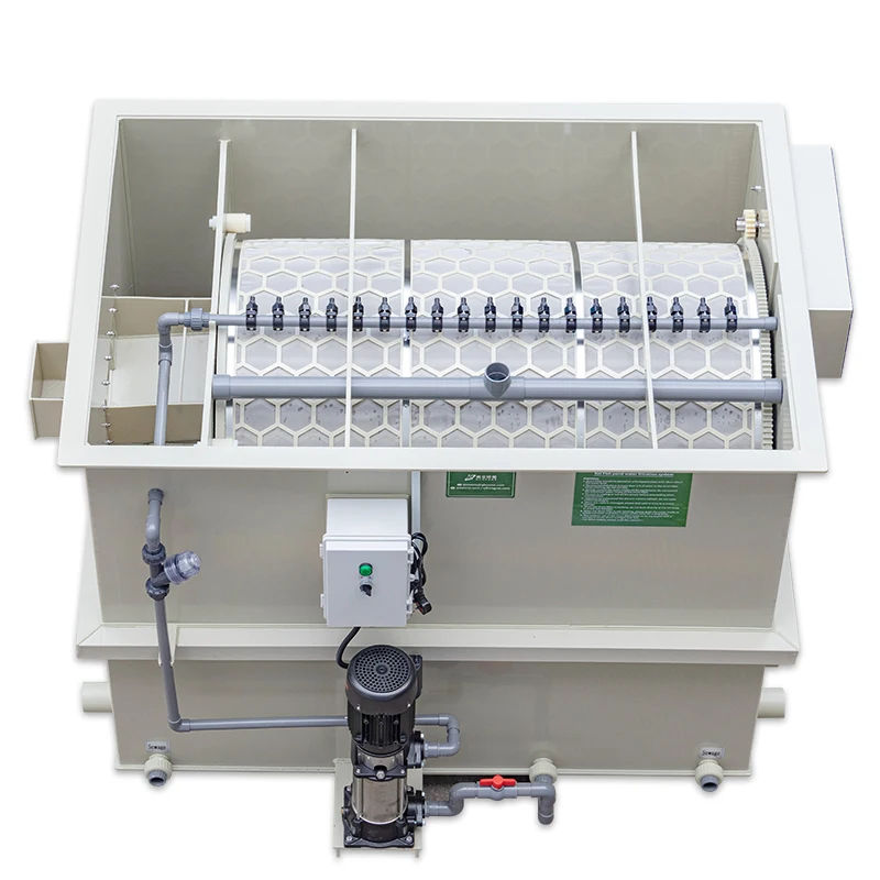 QihangRAS PM-150 Rotary Drum Filter 150m3/hr Food Grade PP 400W Motor for Aquaculture & Waste Water Treatment