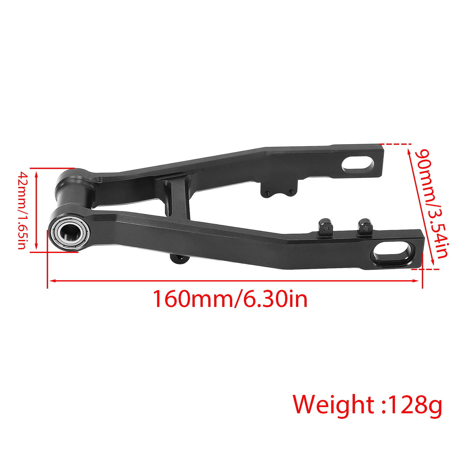 RC the adjustable chain of the rear fork and Aluminum alloy 7075 Rear swing arm of the LOSI 1/4 Promoto-MX electric motorcycle