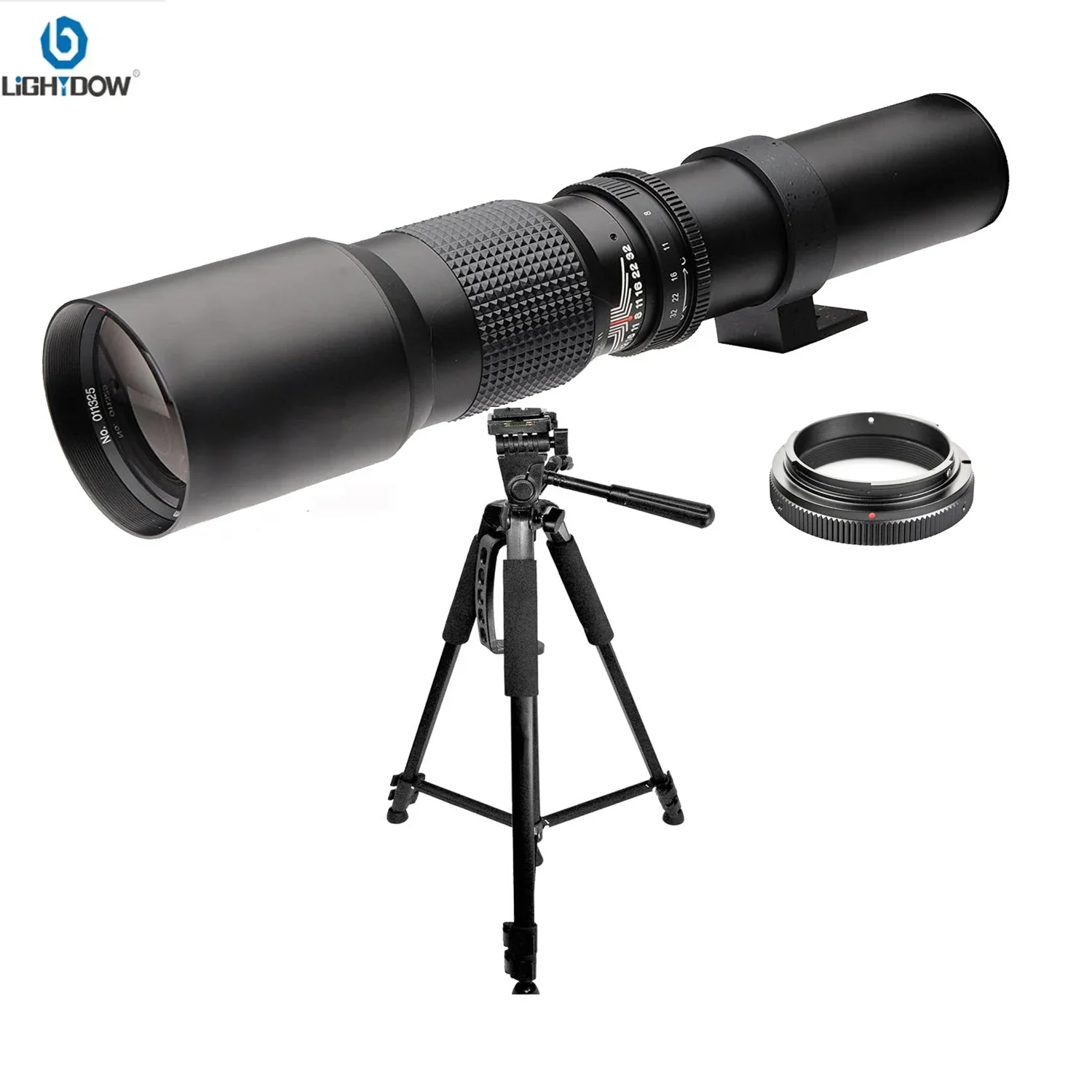 Lightdow Manual Telephoto Lens 500mm F8.0 for Cannon EOS 80D 90D 90D Rebel T3 T5 T5i T6i  Nikon D3500 D850 D3400 Sony Camera