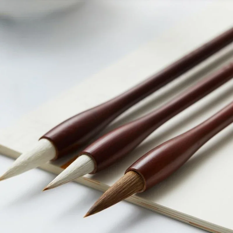 Mixed Woolen Hair Chinese Writing Brush Set Regular Official Script Calligraphy Brush Ink Watercolor Painting Brush Tinta China